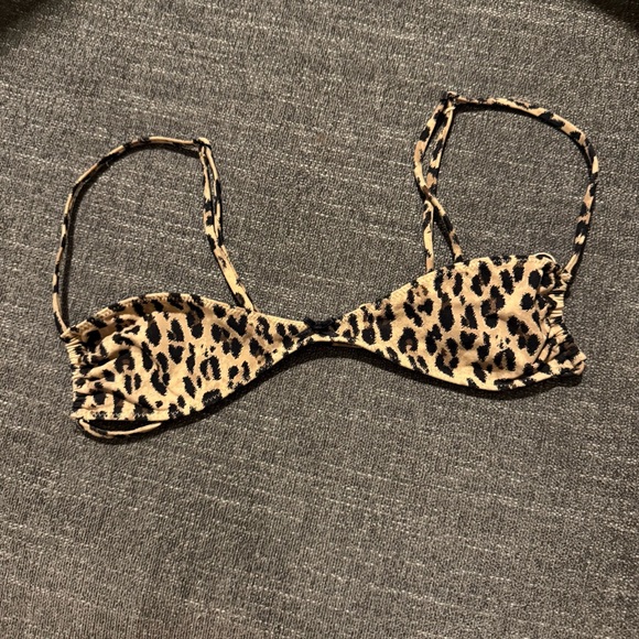 NWT Skims Fits Everybody Micro Bandeau in Sienna Jaguar Print - Size S - Picture 3 of 6